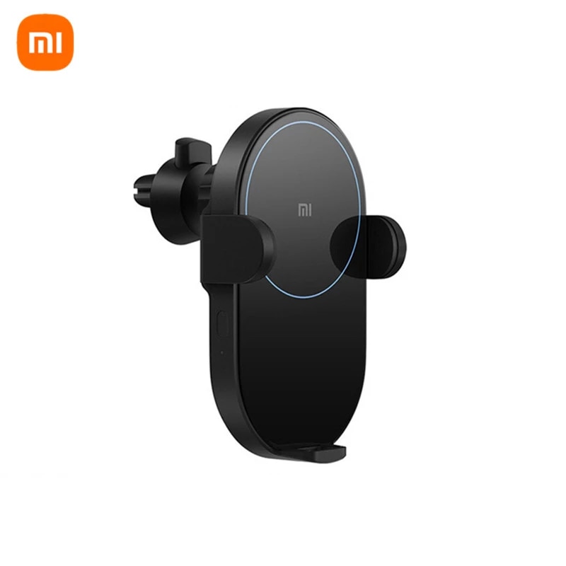 Xiaomi Wireless Car Charger, electric auto pinching, 20W max quick charging, dual
cooling, multiple safety features, compatible with most devices, 2.5D glass design, blue ring light