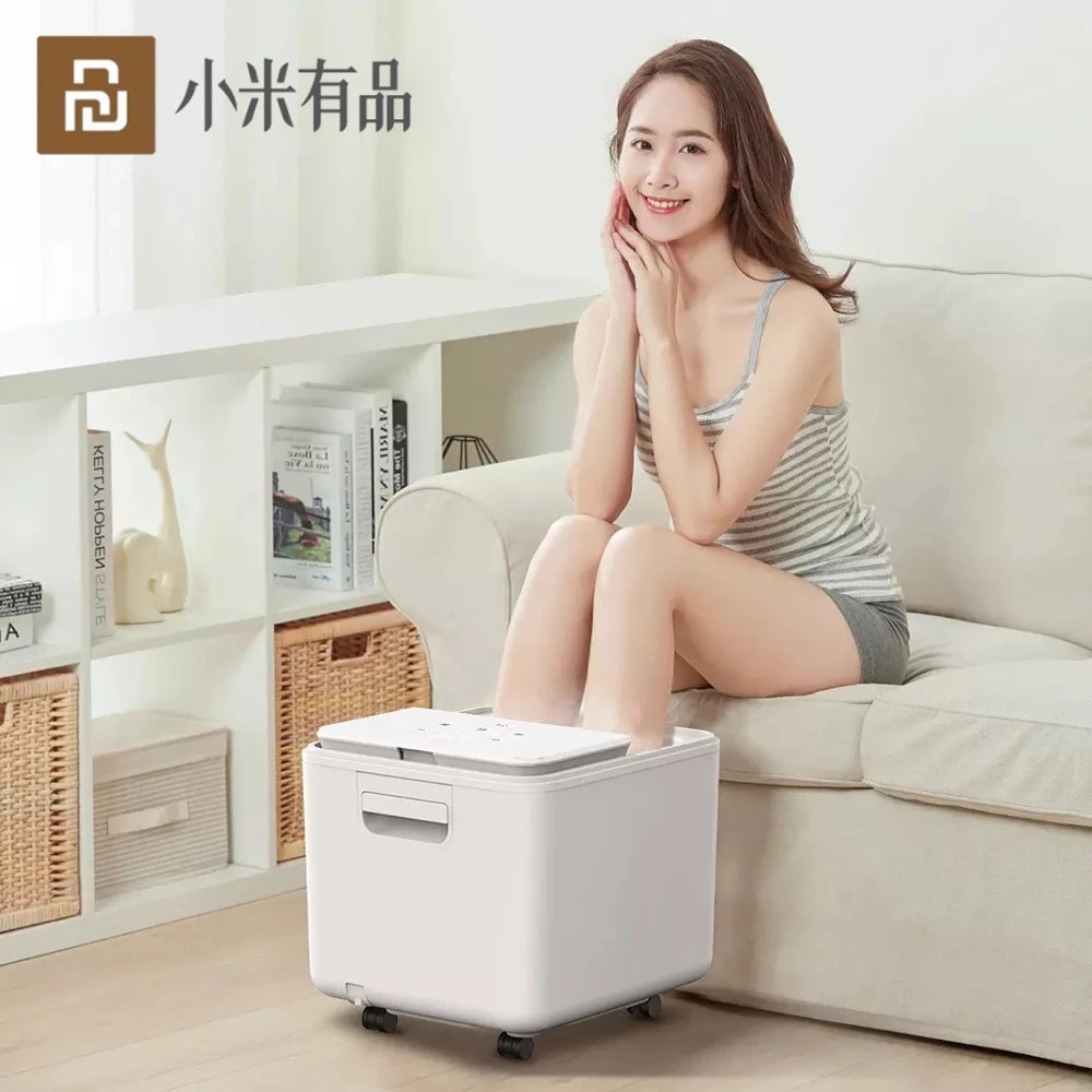 Xiaomi Smart Foot Massager, rapid heating, touch screen interface, roller surf massage,
compact design, massage experience, relieve tension, soreness, foot health, home